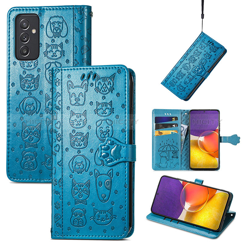 Leather Case Stands Fashionable Pattern Flip Cover Holder S03D for Samsung Galaxy A34 5G