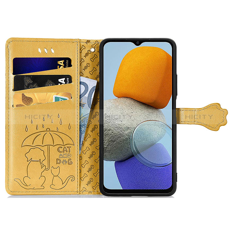 Leather Case Stands Fashionable Pattern Flip Cover Holder S03D for Samsung Galaxy F23 5G