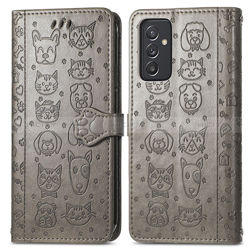 Leather Case Stands Fashionable Pattern Flip Cover Holder S03D for Samsung Galaxy M14 5G