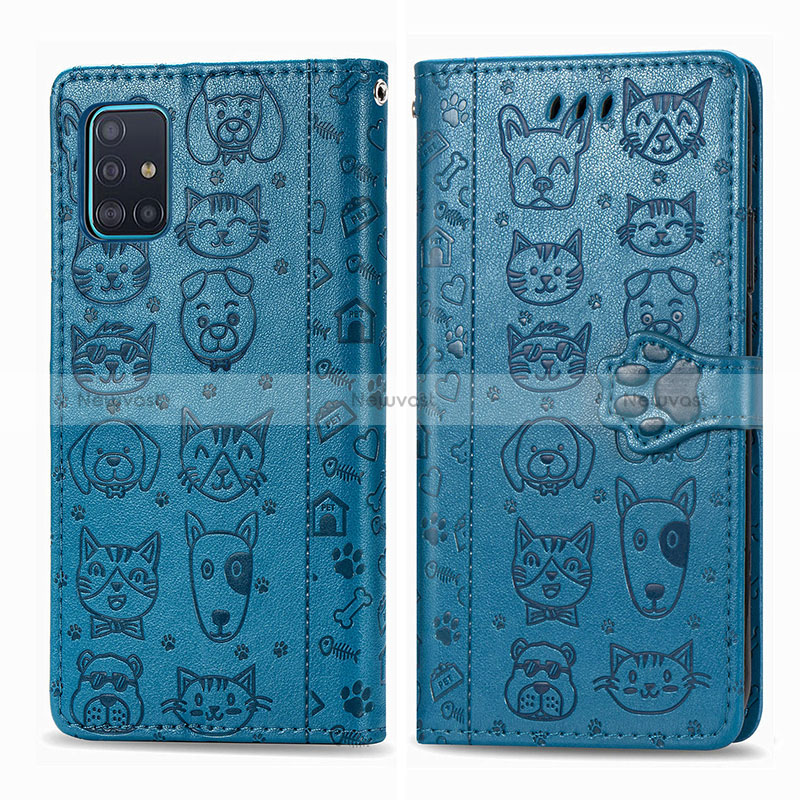 Leather Case Stands Fashionable Pattern Flip Cover Holder S03D for Samsung Galaxy M40S