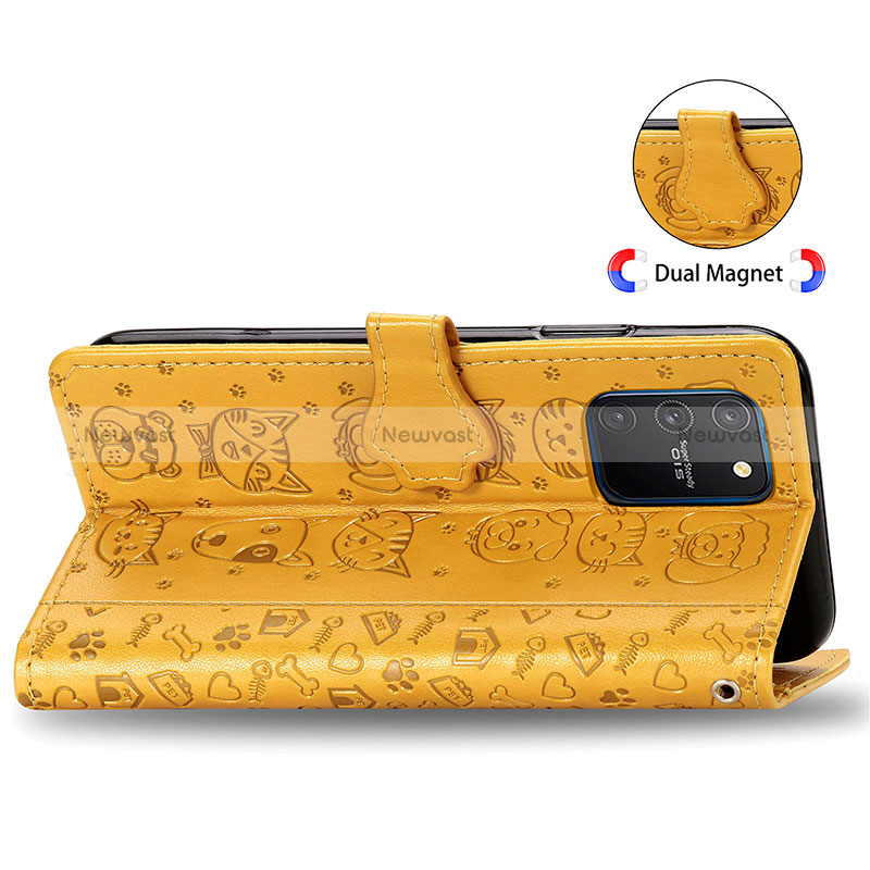 Leather Case Stands Fashionable Pattern Flip Cover Holder S03D for Samsung Galaxy M80S