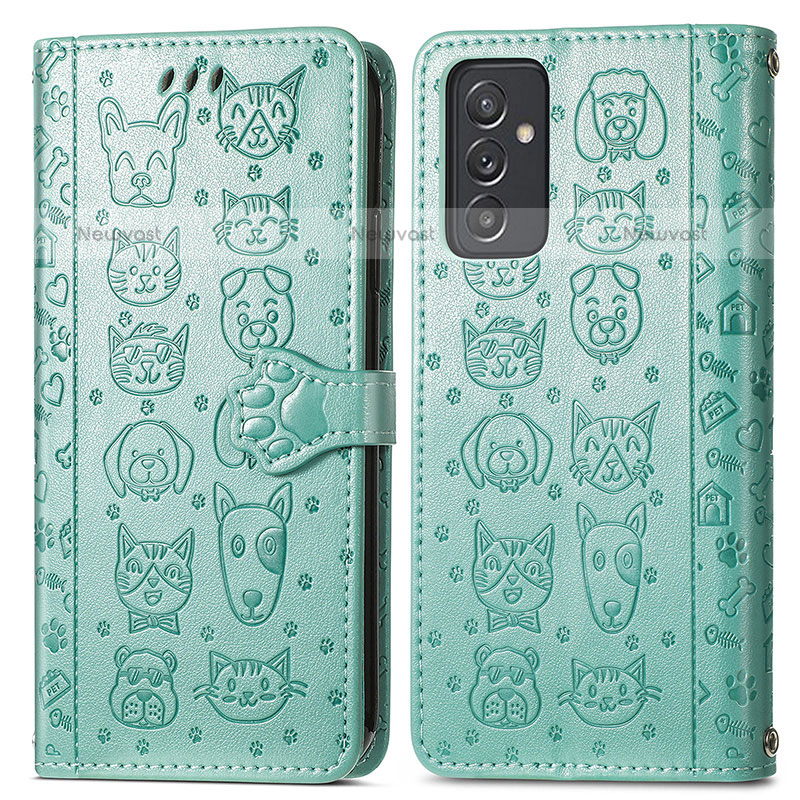 Leather Case Stands Fashionable Pattern Flip Cover Holder S03D for Samsung Galaxy Quantum2 5G