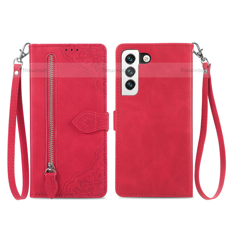 Leather Case Stands Fashionable Pattern Flip Cover Holder S03D for Samsung Galaxy S21 FE 5G