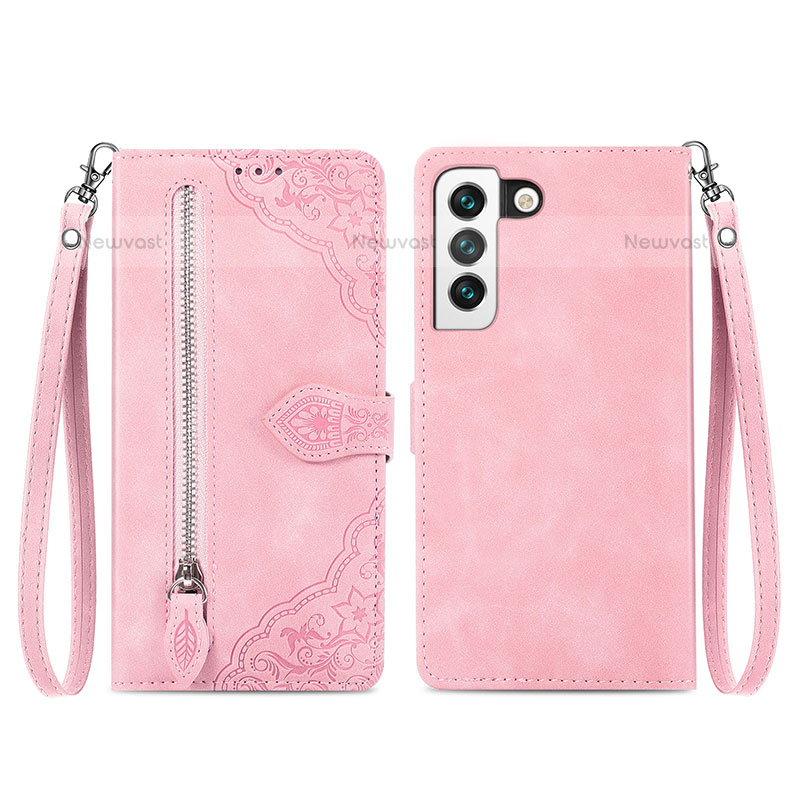 Leather Case Stands Fashionable Pattern Flip Cover Holder S03D for Samsung Galaxy S21 Plus 5G