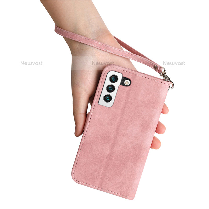 Leather Case Stands Fashionable Pattern Flip Cover Holder S03D for Samsung Galaxy S21 Plus 5G