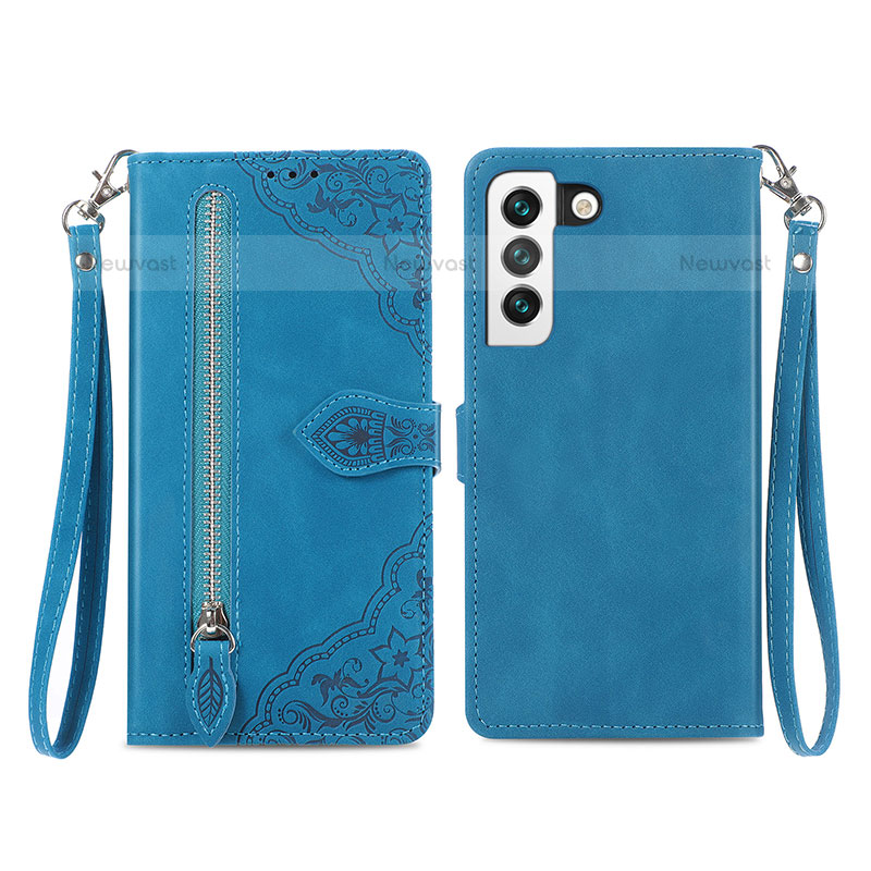 Leather Case Stands Fashionable Pattern Flip Cover Holder S03D for Samsung Galaxy S22 5G