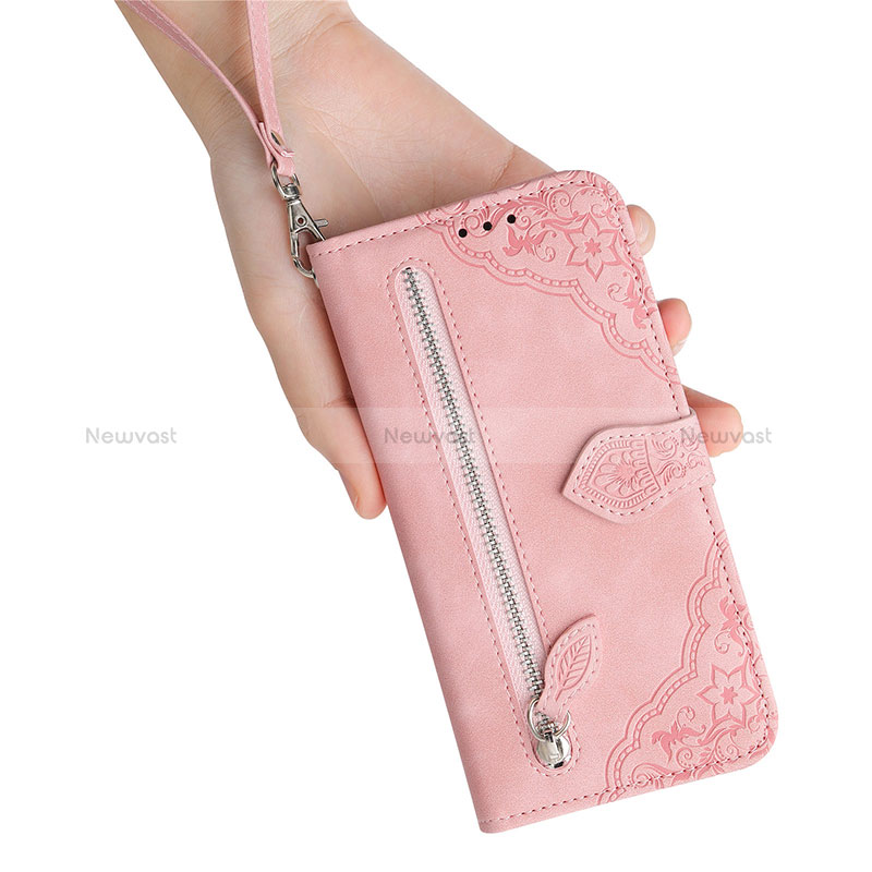 Leather Case Stands Fashionable Pattern Flip Cover Holder S03D for Samsung Galaxy S22 Plus 5G