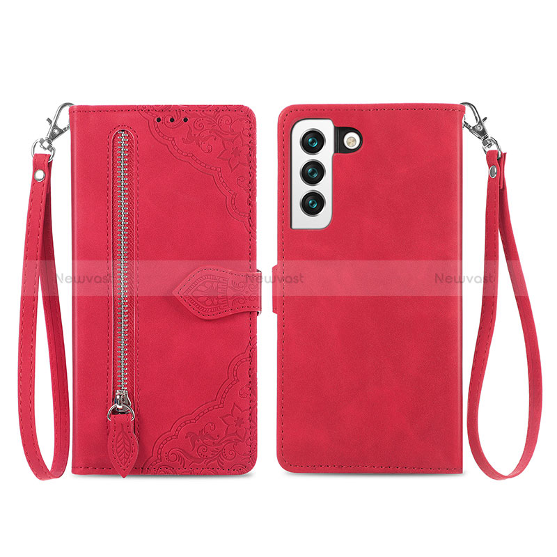 Leather Case Stands Fashionable Pattern Flip Cover Holder S03D for Samsung Galaxy S22 Plus 5G