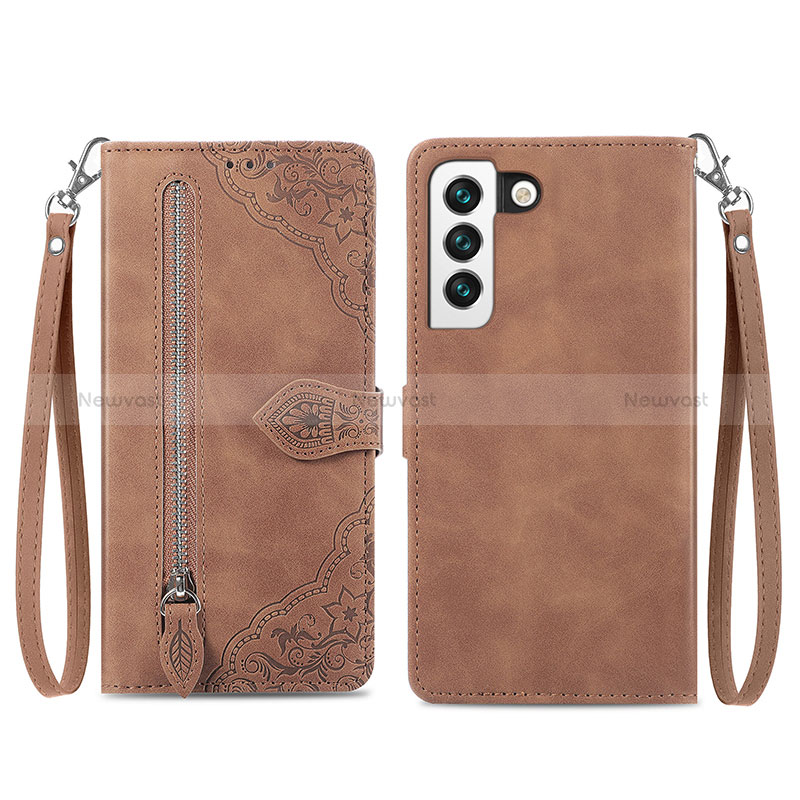 Leather Case Stands Fashionable Pattern Flip Cover Holder S03D for Samsung Galaxy S22 Plus 5G