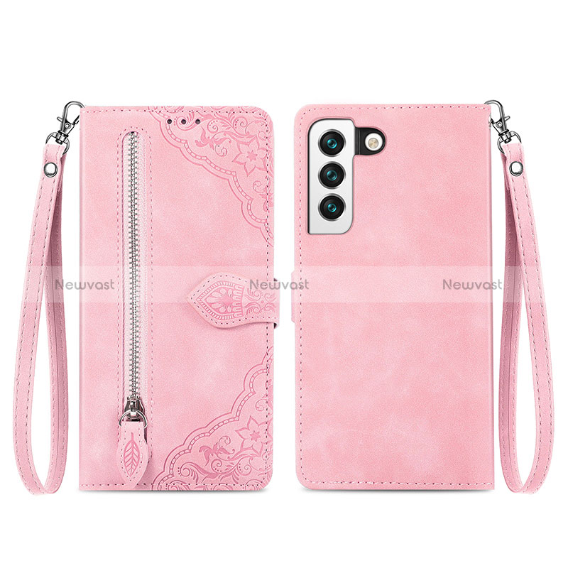 Leather Case Stands Fashionable Pattern Flip Cover Holder S03D for Samsung Galaxy S24 5G