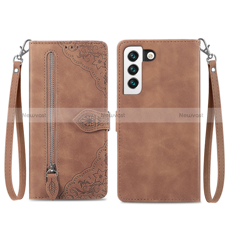 Leather Case Stands Fashionable Pattern Flip Cover Holder S03D for Samsung Galaxy S24 5G