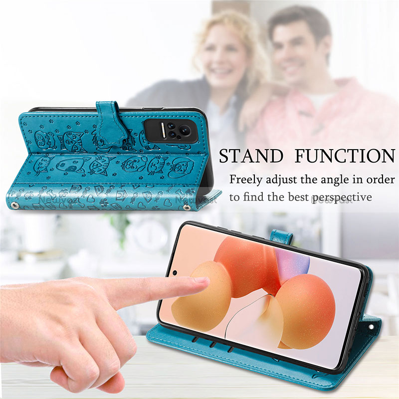 Leather Case Stands Fashionable Pattern Flip Cover Holder S03D for Xiaomi Civi 1S 5G