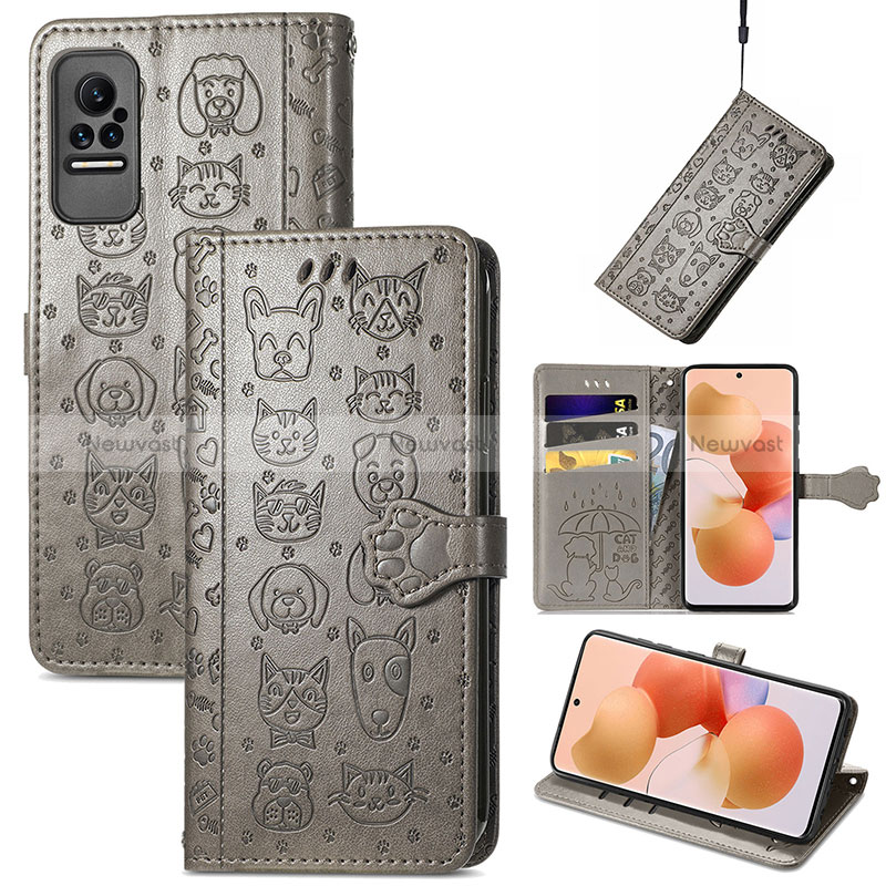 Leather Case Stands Fashionable Pattern Flip Cover Holder S03D for Xiaomi Civi 1S 5G