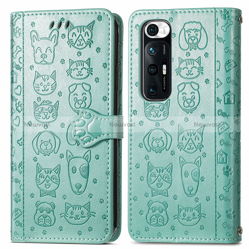 Leather Case Stands Fashionable Pattern Flip Cover Holder S03D for Xiaomi Mi 10S 5G