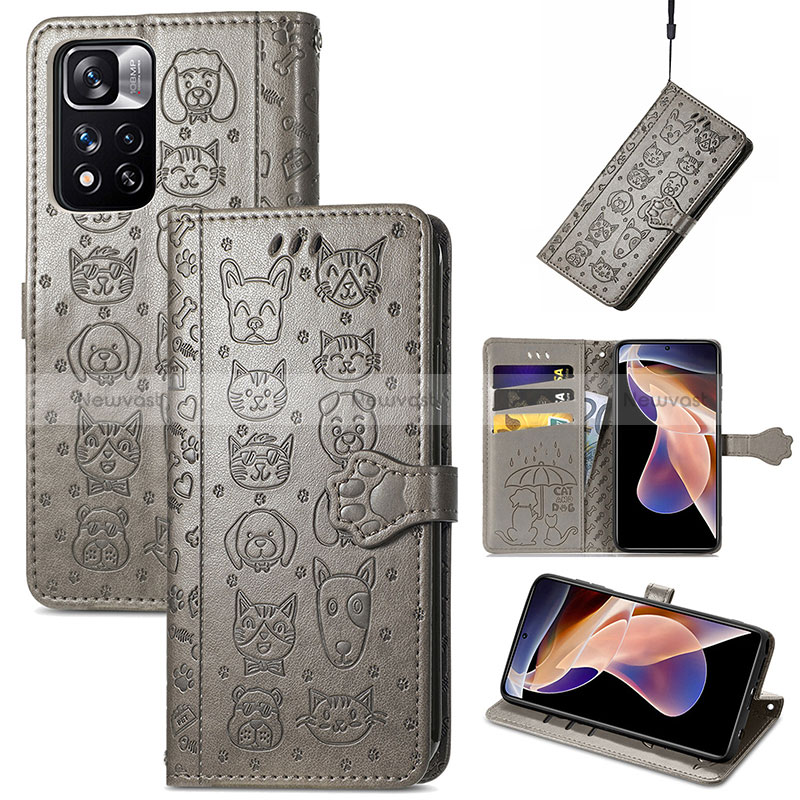 Leather Case Stands Fashionable Pattern Flip Cover Holder S03D for Xiaomi Mi 11i 5G (2022)