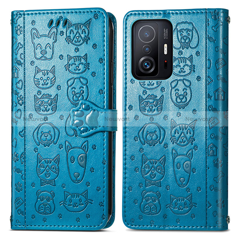 Leather Case Stands Fashionable Pattern Flip Cover Holder S03D for Xiaomi Mi 11T Pro 5G