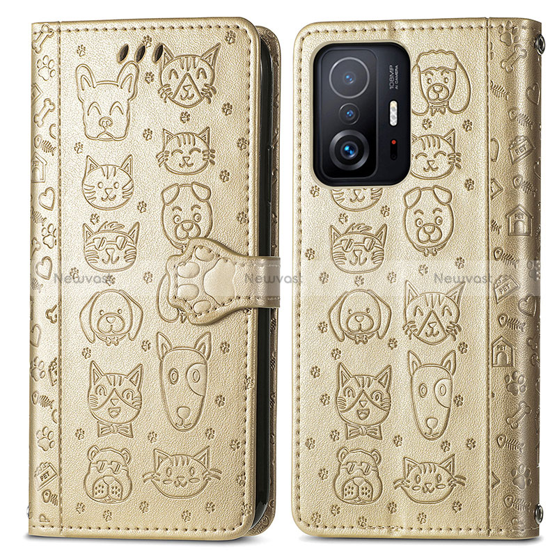 Leather Case Stands Fashionable Pattern Flip Cover Holder S03D for Xiaomi Mi 11T Pro 5G