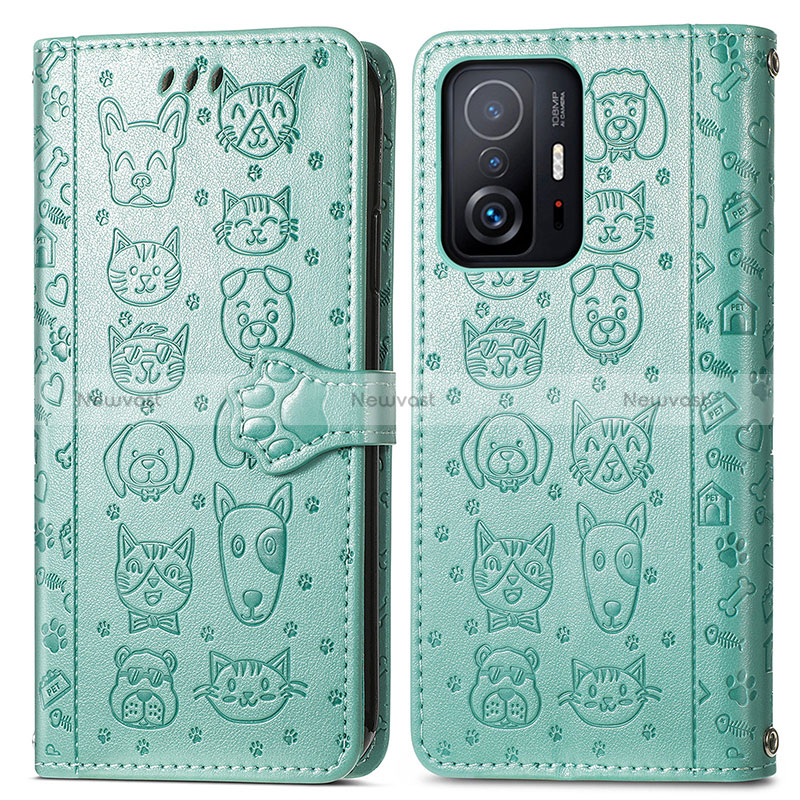 Leather Case Stands Fashionable Pattern Flip Cover Holder S03D for Xiaomi Mi 11T Pro 5G