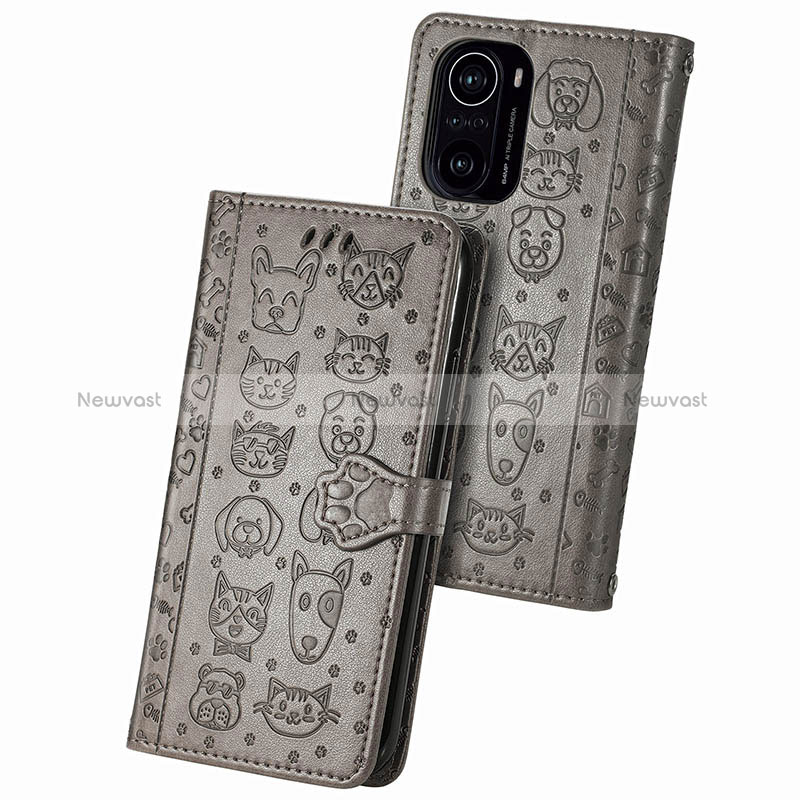 Leather Case Stands Fashionable Pattern Flip Cover Holder S03D for Xiaomi Mi 11X 5G