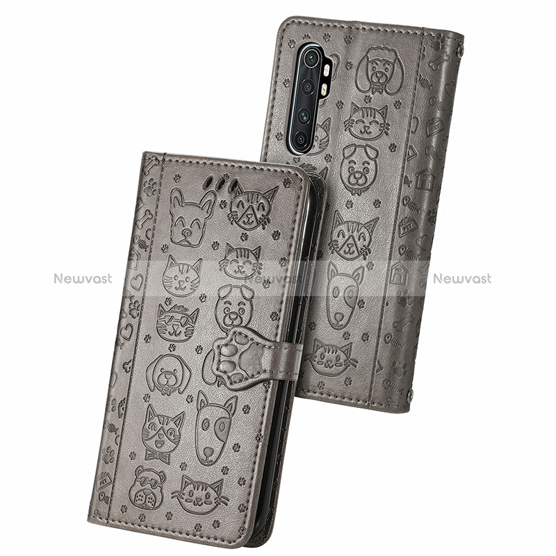 Leather Case Stands Fashionable Pattern Flip Cover Holder S03D for Xiaomi Mi Note 10 Lite