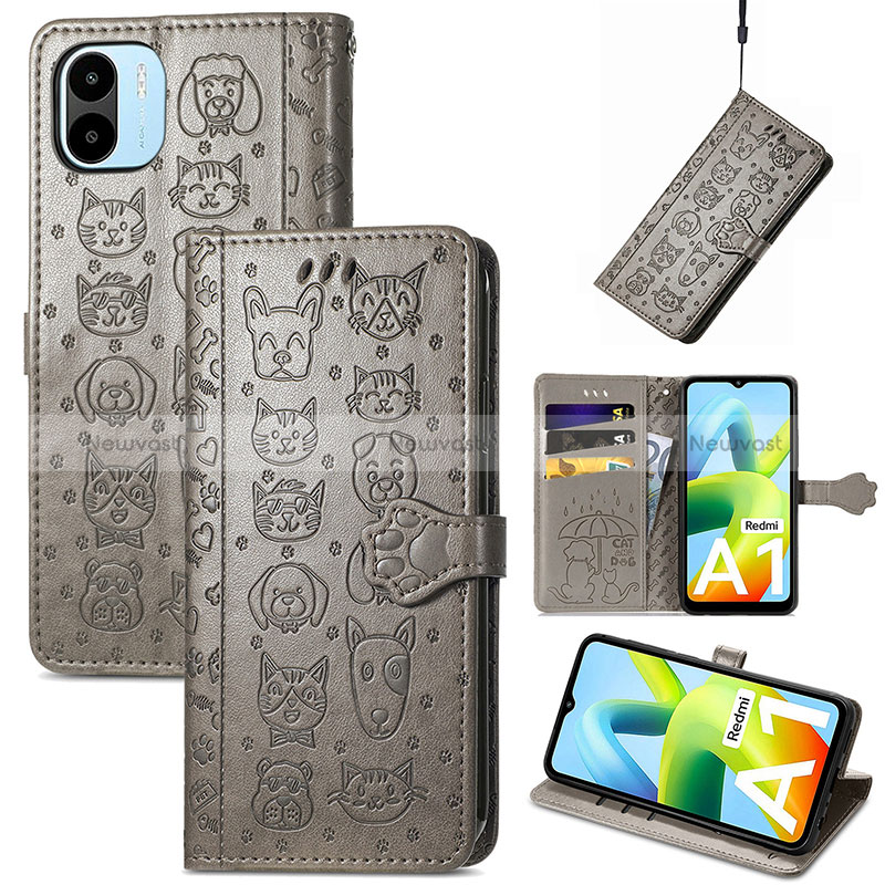 Leather Case Stands Fashionable Pattern Flip Cover Holder S03D for Xiaomi Poco C50