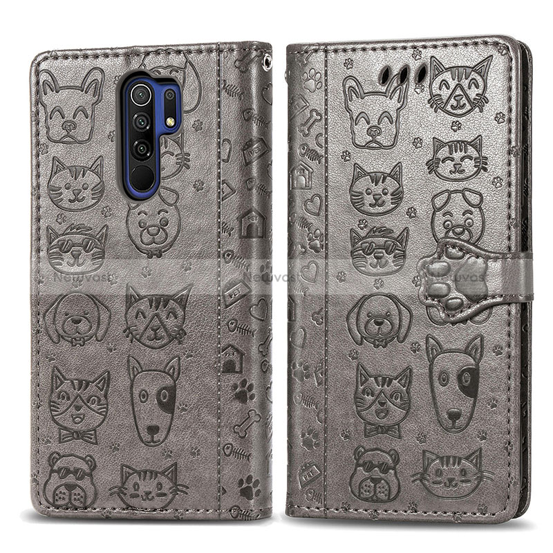 Leather Case Stands Fashionable Pattern Flip Cover Holder S03D for Xiaomi Poco M2