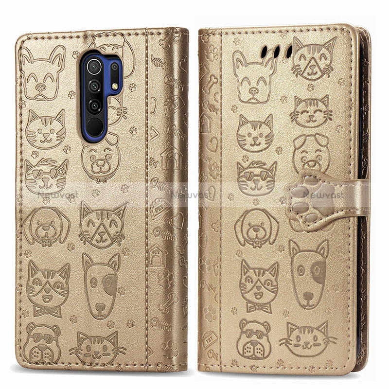 Leather Case Stands Fashionable Pattern Flip Cover Holder S03D for Xiaomi Poco M2