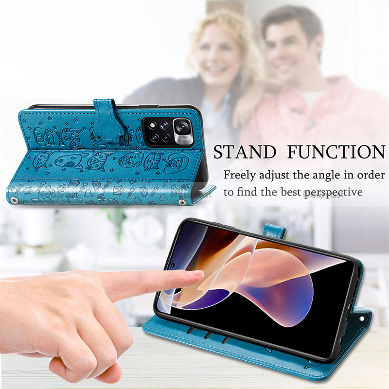 Leather Case Stands Fashionable Pattern Flip Cover Holder S03D for Xiaomi Poco X4 NFC