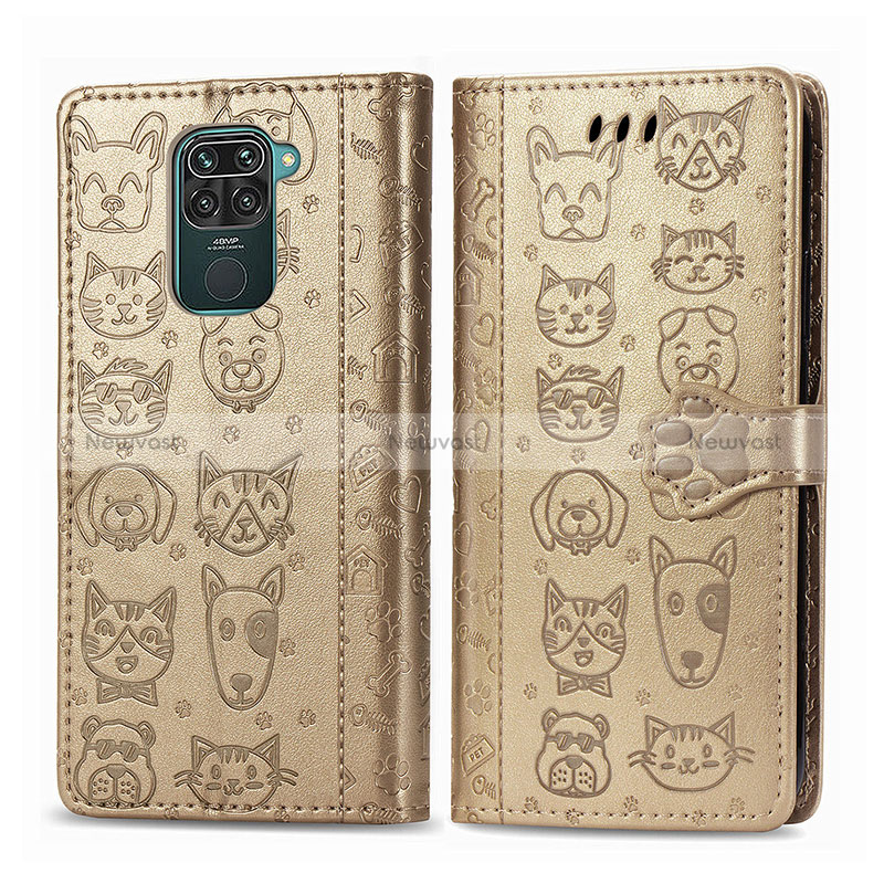 Leather Case Stands Fashionable Pattern Flip Cover Holder S03D for Xiaomi Redmi 10X 4G
