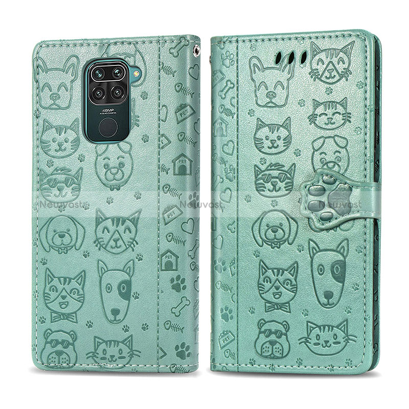 Leather Case Stands Fashionable Pattern Flip Cover Holder S03D for Xiaomi Redmi 10X 4G