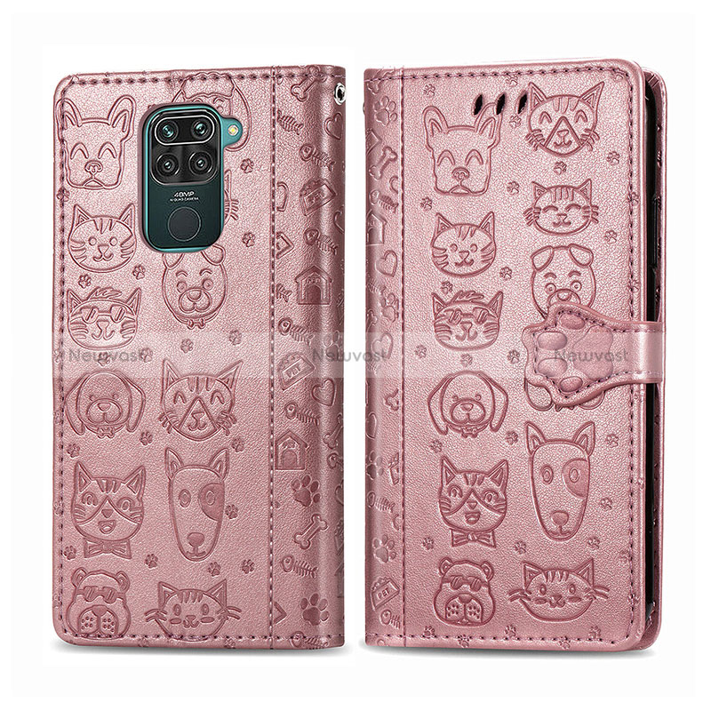 Leather Case Stands Fashionable Pattern Flip Cover Holder S03D for Xiaomi Redmi 10X 4G