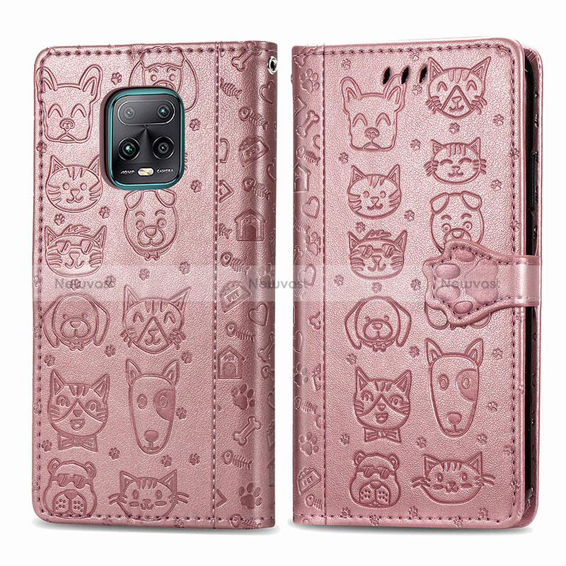 Leather Case Stands Fashionable Pattern Flip Cover Holder S03D for Xiaomi Redmi 10X Pro 5G