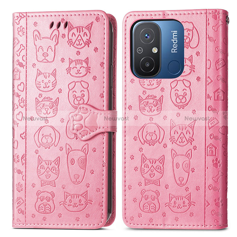 Leather Case Stands Fashionable Pattern Flip Cover Holder S03D for Xiaomi Redmi 11A 4G