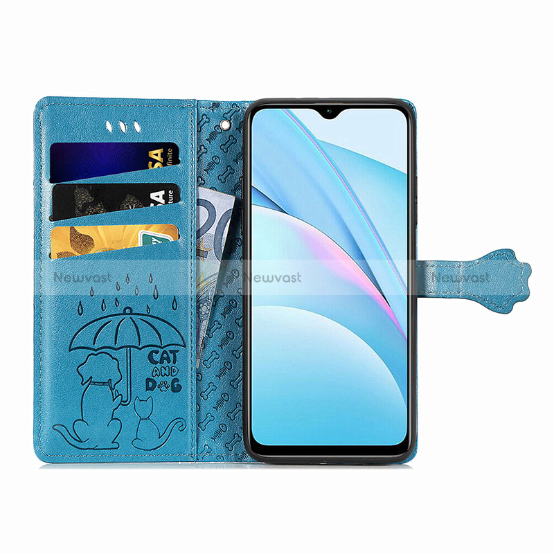 Leather Case Stands Fashionable Pattern Flip Cover Holder S03D for Xiaomi Redmi 9 Power