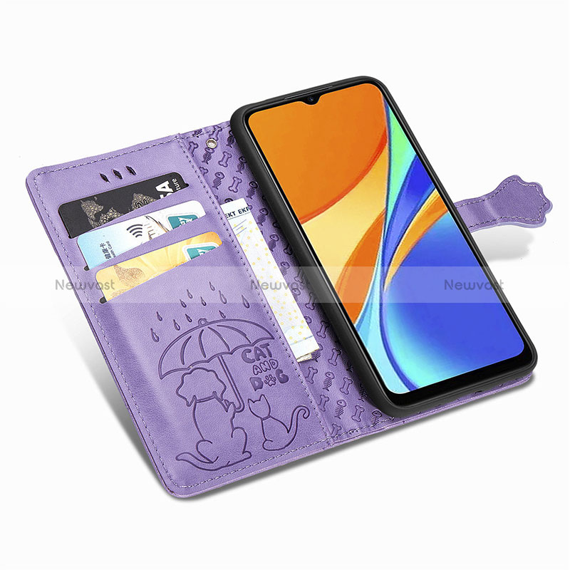 Leather Case Stands Fashionable Pattern Flip Cover Holder S03D for Xiaomi Redmi 9C