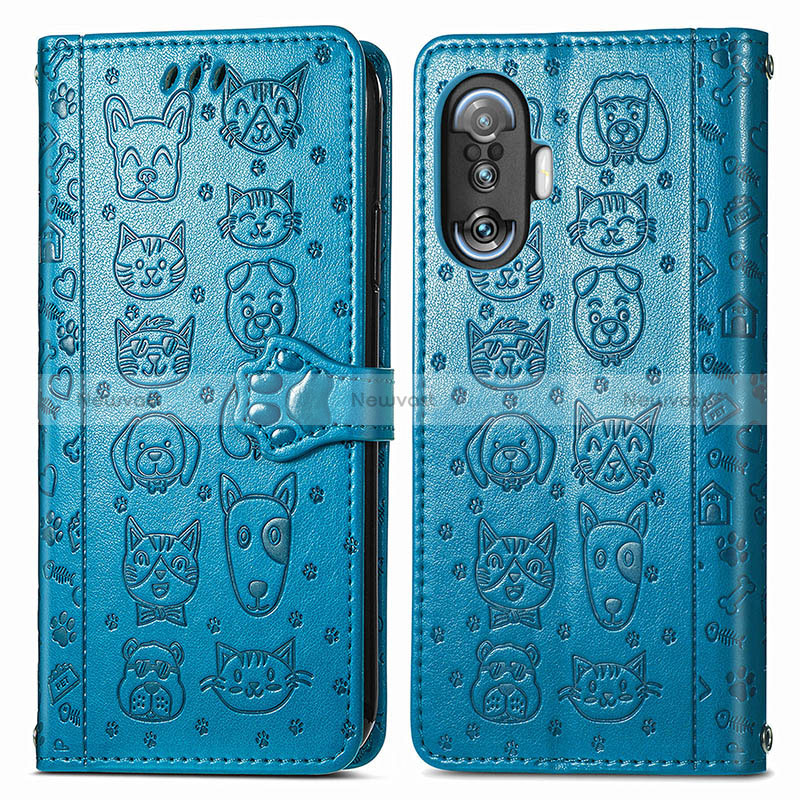 Leather Case Stands Fashionable Pattern Flip Cover Holder S03D for Xiaomi Redmi K40 Gaming 5G