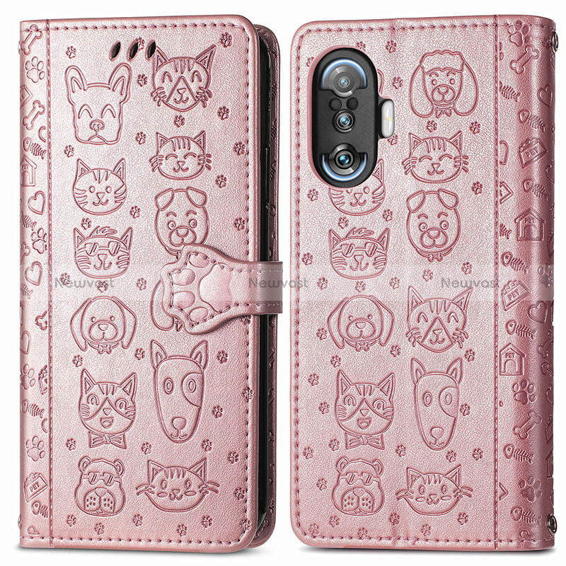 Leather Case Stands Fashionable Pattern Flip Cover Holder S03D for Xiaomi Redmi K40 Gaming 5G