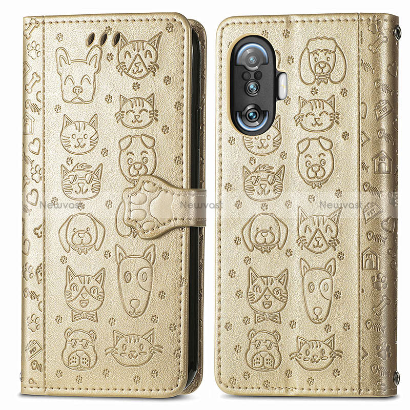 Leather Case Stands Fashionable Pattern Flip Cover Holder S03D for Xiaomi Redmi K40 Gaming 5G