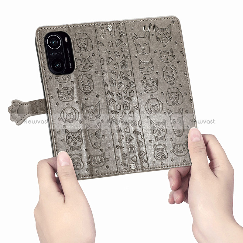 Leather Case Stands Fashionable Pattern Flip Cover Holder S03D for Xiaomi Redmi K40 Pro+ Plus 5G