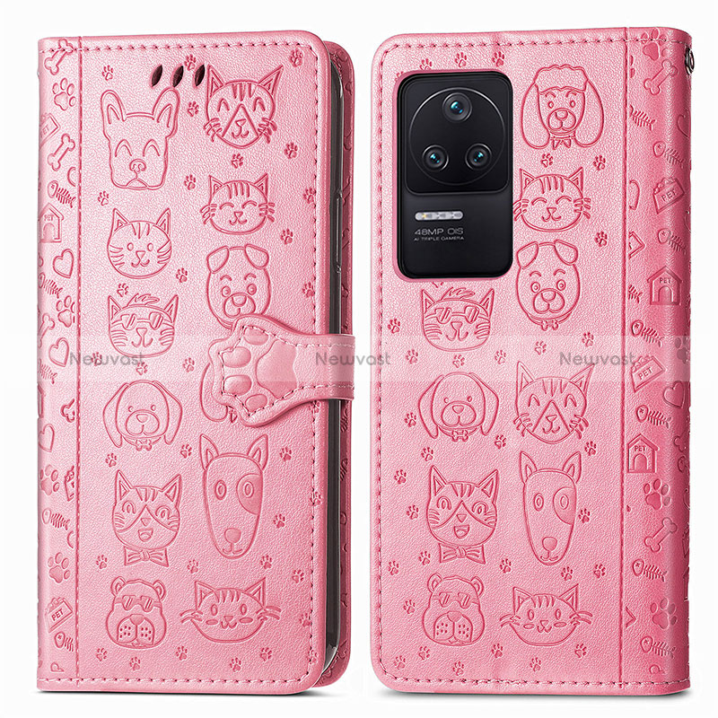 Leather Case Stands Fashionable Pattern Flip Cover Holder S03D for Xiaomi Redmi K40S 5G