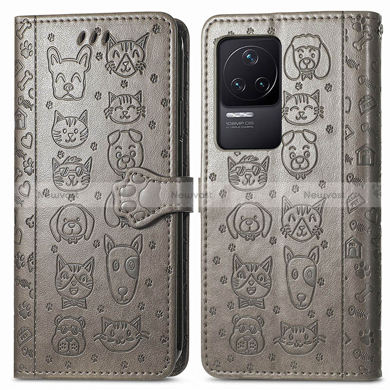 Leather Case Stands Fashionable Pattern Flip Cover Holder S03D for Xiaomi Redmi K50 5G