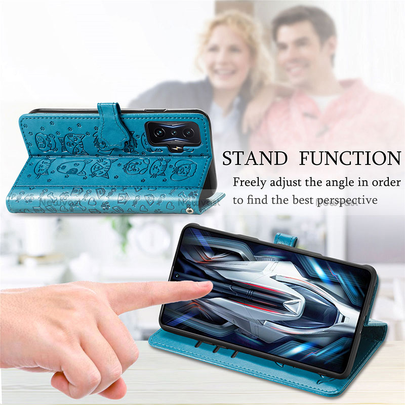 Leather Case Stands Fashionable Pattern Flip Cover Holder S03D for Xiaomi Redmi K50 Gaming 5G