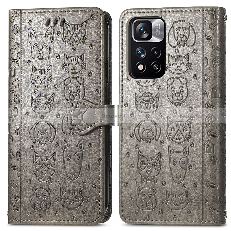 Leather Case Stands Fashionable Pattern Flip Cover Holder S03D for Xiaomi Redmi Note 11 Pro+ Plus 5G