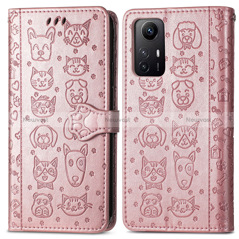 Leather Case Stands Fashionable Pattern Flip Cover Holder S03D for Xiaomi Redmi Note 12S