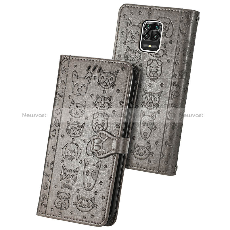 Leather Case Stands Fashionable Pattern Flip Cover Holder S03D for Xiaomi Redmi Note 9 Pro Max