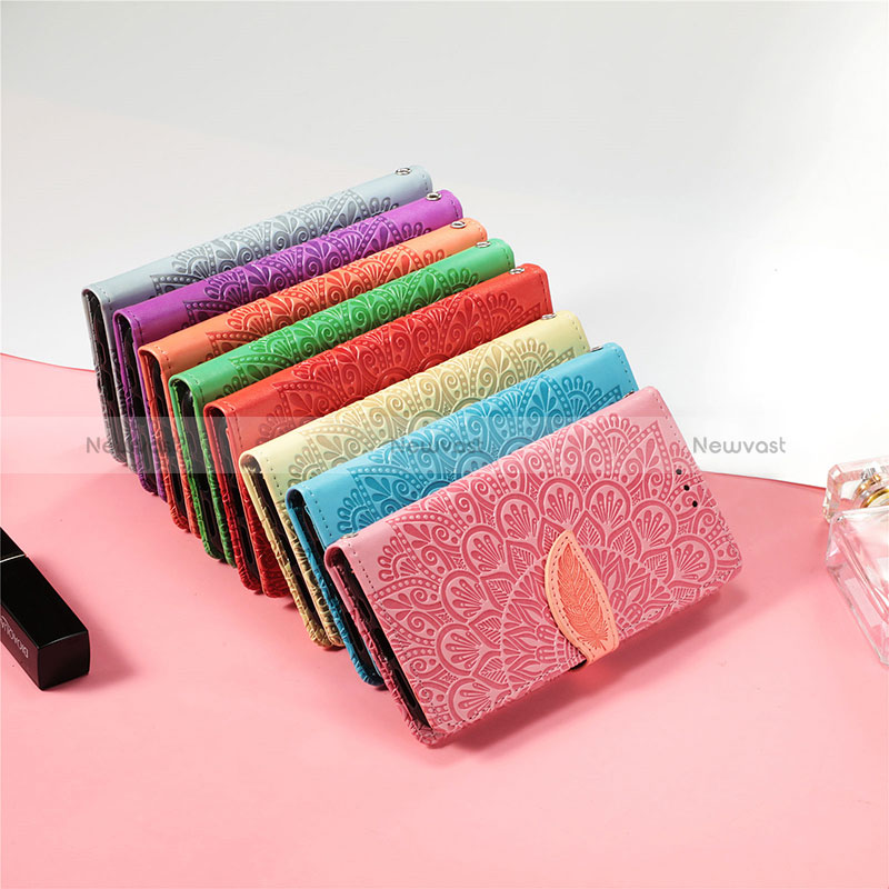 Leather Case Stands Fashionable Pattern Flip Cover Holder S04D for Huawei Honor 60 5G