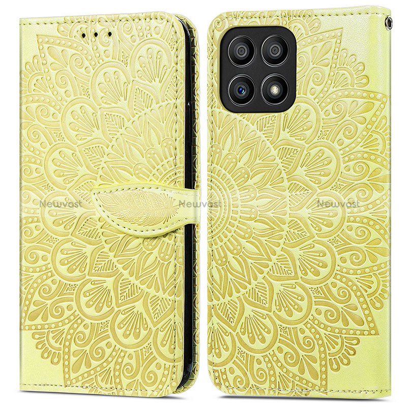 Leather Case Stands Fashionable Pattern Flip Cover Holder S04D for Huawei Honor X30i