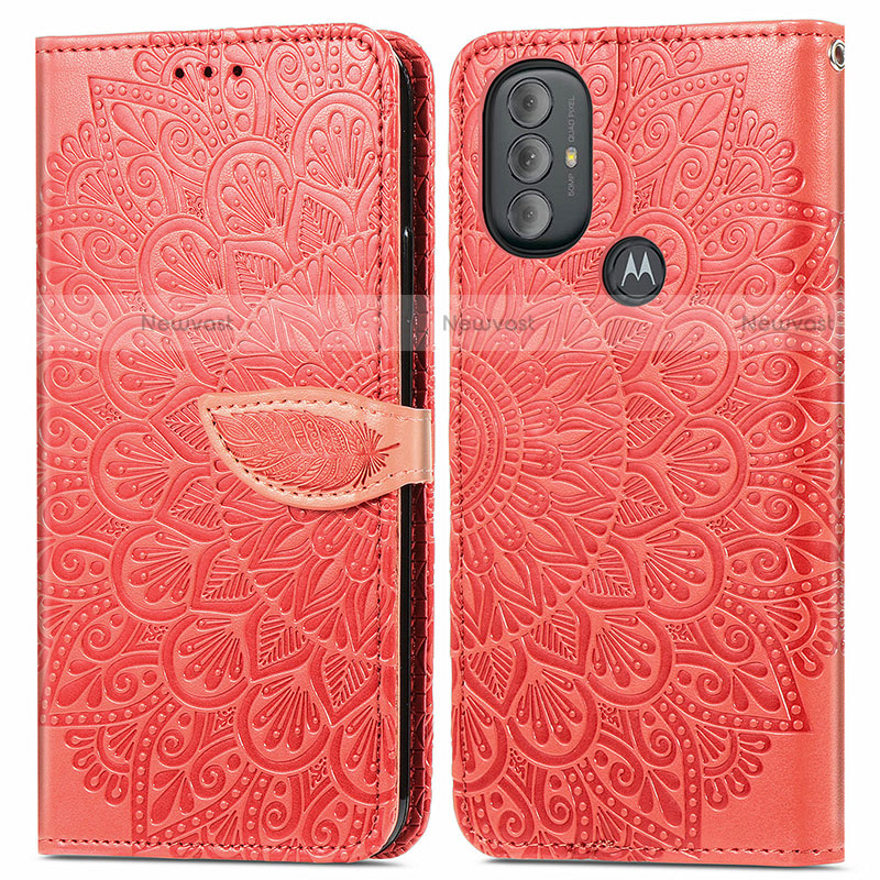 Leather Case Stands Fashionable Pattern Flip Cover Holder S04D for Motorola Moto G Play Gen 2