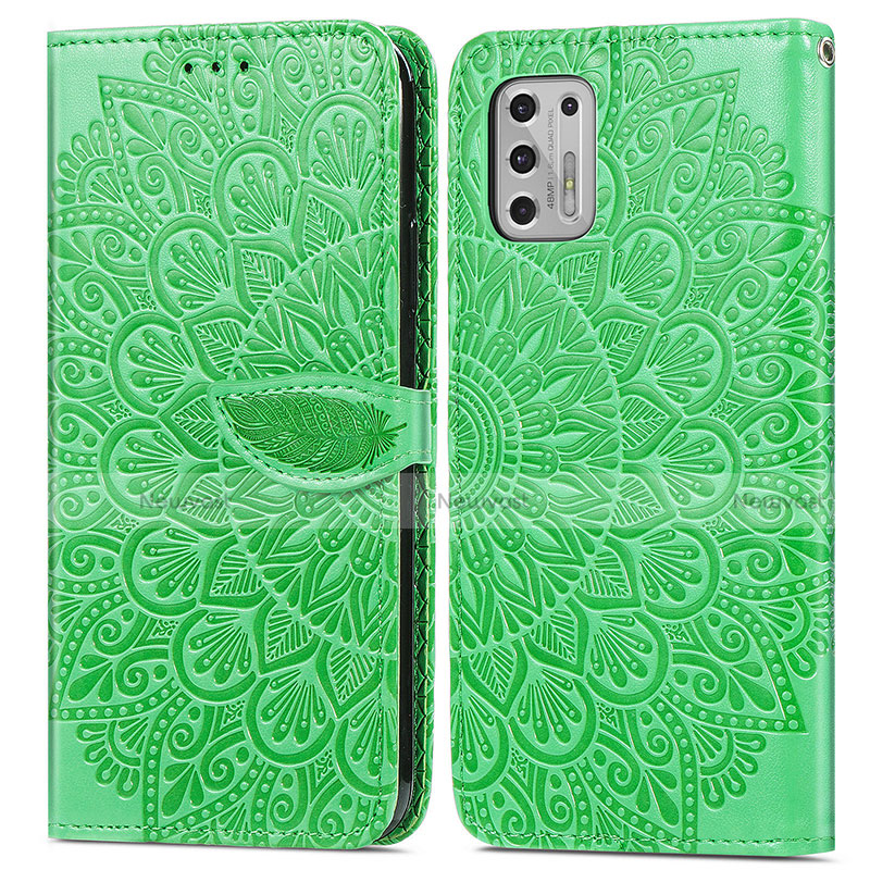 Leather Case Stands Fashionable Pattern Flip Cover Holder S04D for Motorola Moto G Stylus (2021)