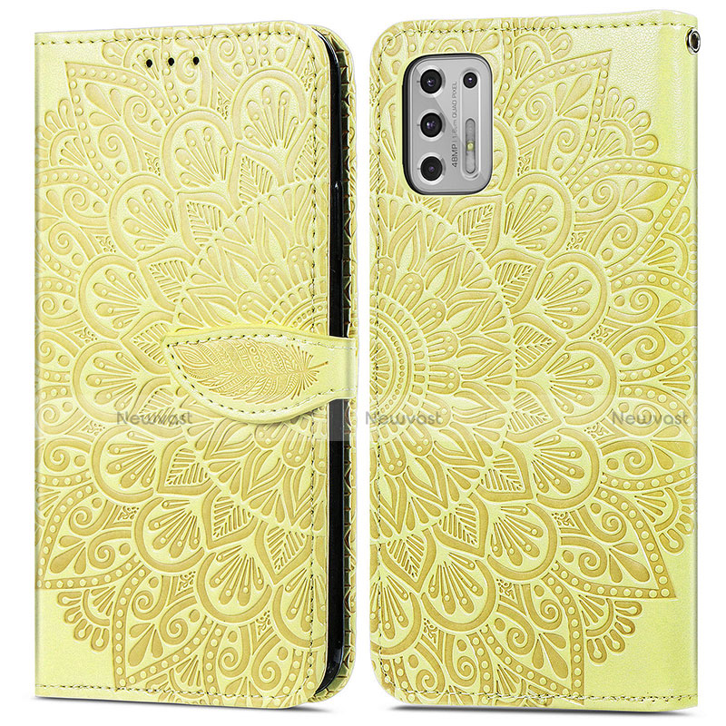 Leather Case Stands Fashionable Pattern Flip Cover Holder S04D for Motorola Moto G Stylus (2021)